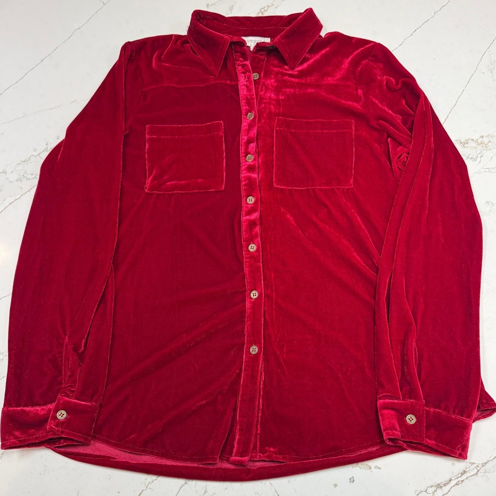 Umgee Stretch Red‎ Velvet XL Long Sleeve Boutique